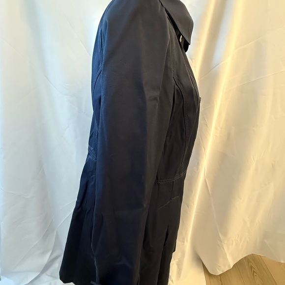 Laundry By Shelli Segal Blue Trench Coat size L - Picture 5 of 16